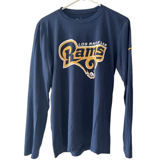 Los Angeles LA Rams NFL Nike Dri Fit Apparel Blue Long Sleeve Top Sz Small NWOT - Picture 1 of 8